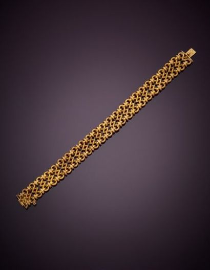 Flexible bracelet in 18K yellow gold 750‰,...