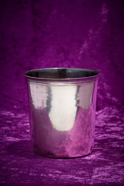 Timbale in silver 1er titre 950‰, straight,...