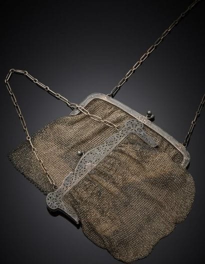 Silver evening bag over or equal to 800‰,...