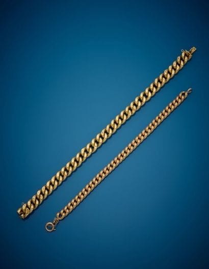 -Articulated bracelet in 18K yellow gold...