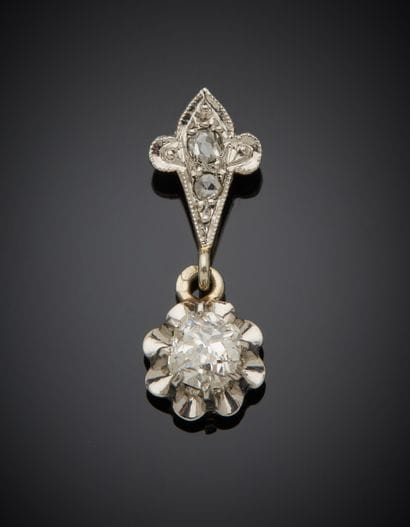 Pendant in 18K white gold (750‰) and 900‰...
