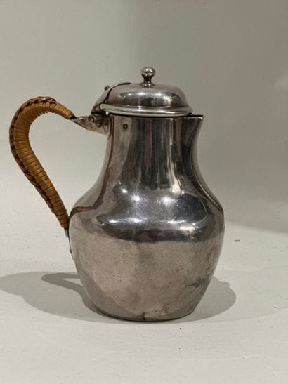 Silver milk jug 1st titre 950‰, plain, standing...