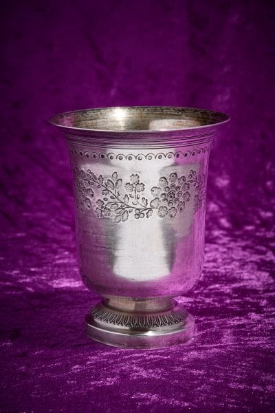 Silver timbale 1st title 950‰, tulip-shaped,...