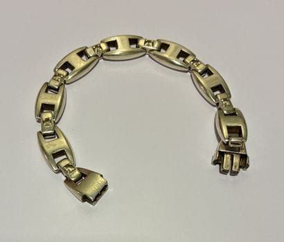 Hermès
Curb in 1er titre 925‰ silver, 