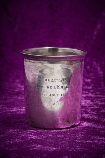 Timbale in silver 1er titre 950‰, straight,...