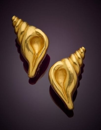 llías Lalaoúnis
Pair of 18K yellow gold 750‰...