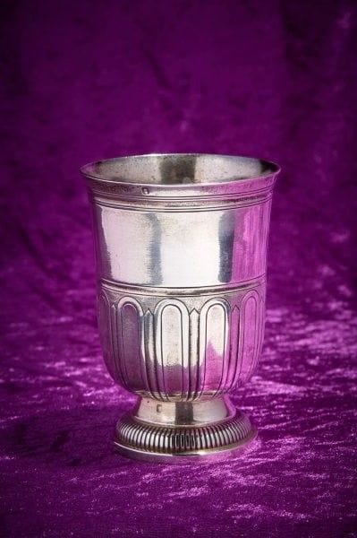 Timbale in 1er titre 950‰ silver, tulip-shaped,...