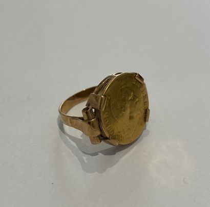 RING in 18K ( 750 thousandths) yellow gold...