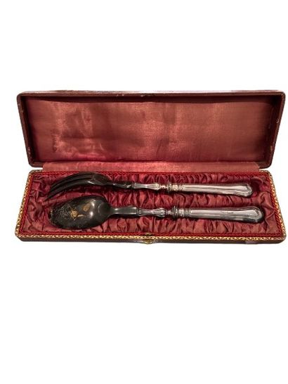 SALAD CUTLERY with metal handle, uni-flat...
