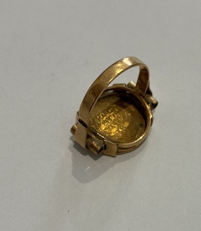RING in 18K ( 750 thousandths) yellow gold...