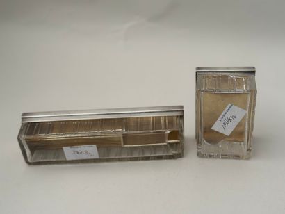 G. KELLER
moulded glass toiletry set in silver...