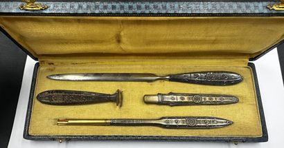 WRITING NECESSARY in metal and gilded metal...