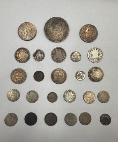 19th century

Important lot of silver coins...