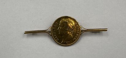 18K yellow gold (750 thousandths) brooch...