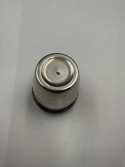 TEN LIQUEUR GOBELETS in silver ( 925 thousandths)...