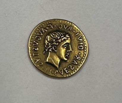 Imitation of a Roman aureus
CAESAR DIVI AVG...