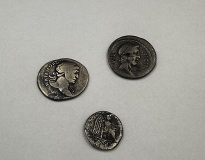 ROME
Set of three silver denarii including...