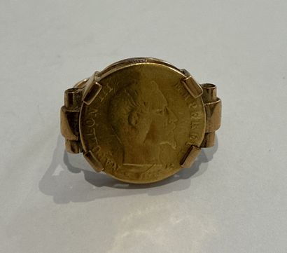 RING in 18K ( 750 thousandths) yellow gold...