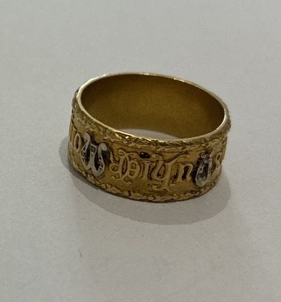 RING in 18K (750 thousandths) yellow and...