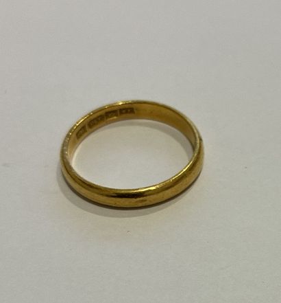 Wedding ring in 18K yellow gold ( 750 thousandths)
Gross...
