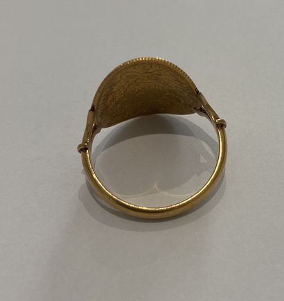 RING in 18K yellow gold ( 750 thousandths)...
