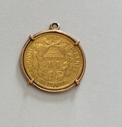 14K (585 thousandths) yellow gold PENDANT...