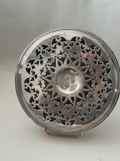 CHRISTOFLE 
TWO SILVER-METAL CHAUFFES-PL...
