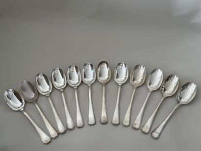 CHRISTOFLE
TWELVE SPoons in silver-plated...