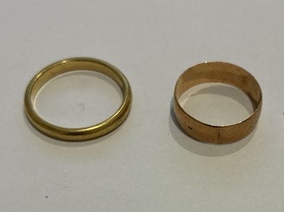 TWO ALLIANCES in 18K yellow gold (750 thousandths)
Gross...