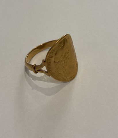 RING in 18K yellow gold ( 750 thousandths)...