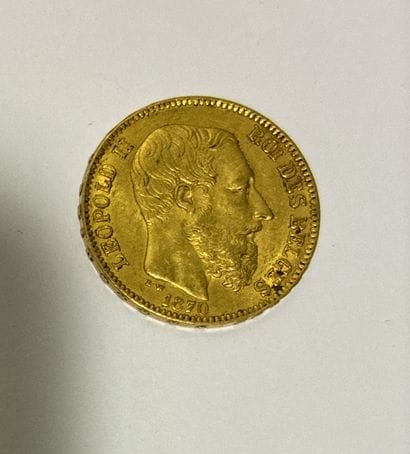 PIECE 20 Gold Leopold II Belgian Francs
...