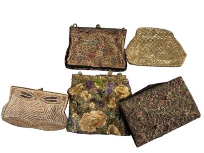 LOT OF ANCIENT EVENING BAGS including: 
vintage...