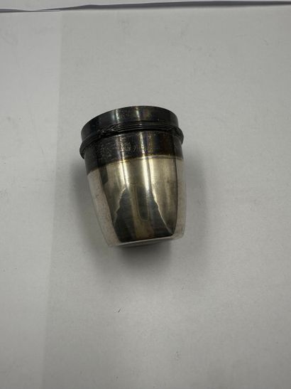 TEN LIQUEUR GOBELETS in silver ( 925 thousandths)...