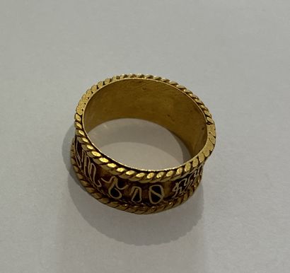 ALLIANCE in 18K ( 750 thousandths) gold with...