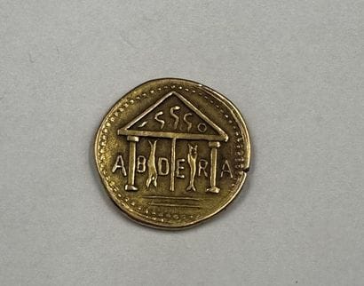 Imitation of a Roman aureus
CAESAR DIVI AVG...