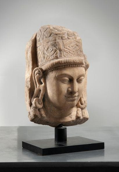 Art post Gandhara, 5th - 7th century. Head...