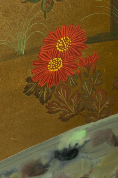 JAPAN, Taisho period (1912-1926). 
 Four-panel...