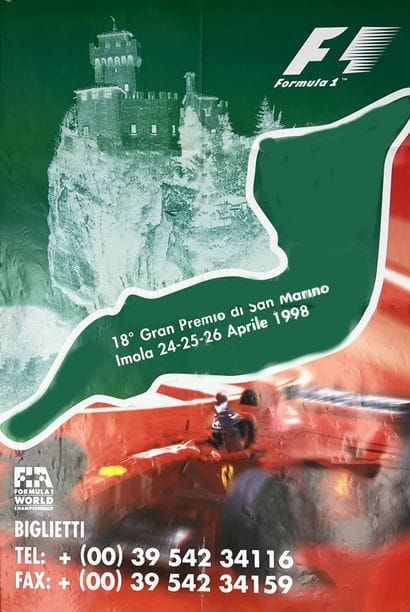 Gran Premio 18e di San Marino Imola 1998...