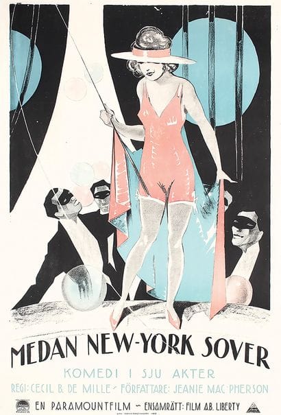 New York Medan Sover Cecil B DE MILLE Svensk...