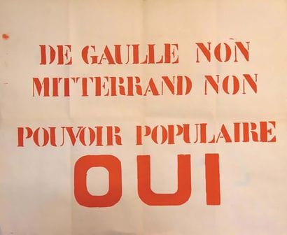 De Gaulle No Mitterrand No May '68 Very Rare...