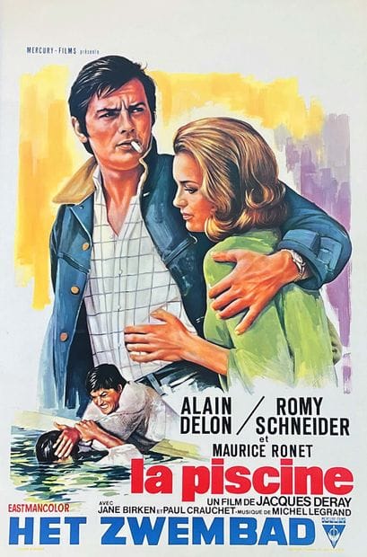 The movie *La Piscine* starring Alain Delon,...