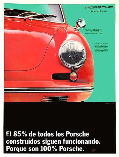 Porsche Genuine Parts: A Porsche 356 B Linen-backed...