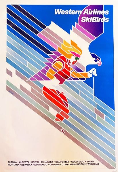 WELLER DON
Ski Birds Western Airlines Affiche...