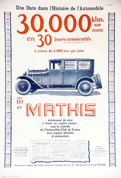 Mathis, a 10 CV ACF 142, 149 Rue de la Révolte,...