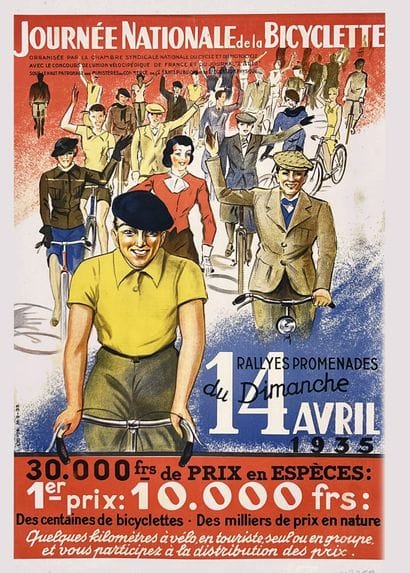 Journée Nationale de La Bicyclette 1935 Rallyes...