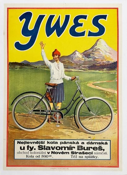 Cycles Ywes Affiche Tcheque / Tchek Poster...