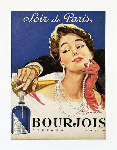 Soir de Paris Bourjois Parfums Monteux Canvas-mounted...