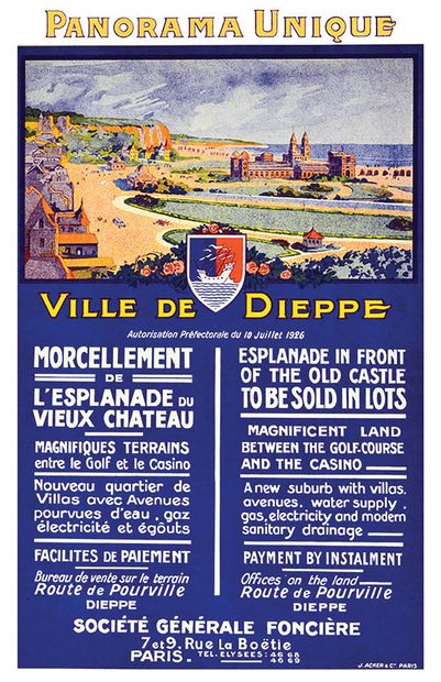 City of Dieppe, 1926 - Subdivision of the...