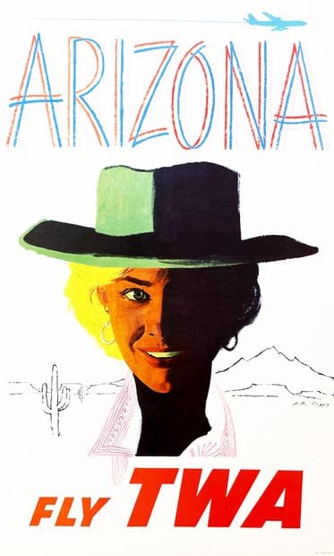 BRUGES AUSTIN
Arizona Fly TWA Lithograph...