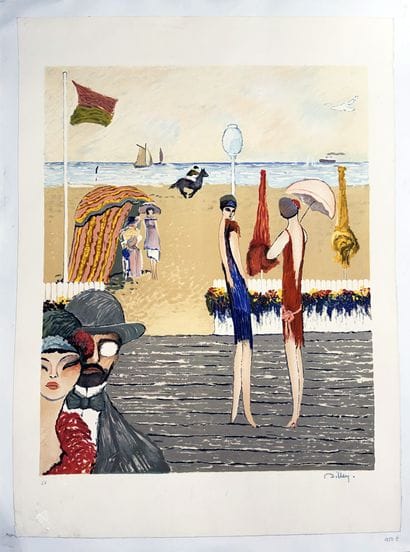 DILEY
Les Planches Signed lithograph by Diley...